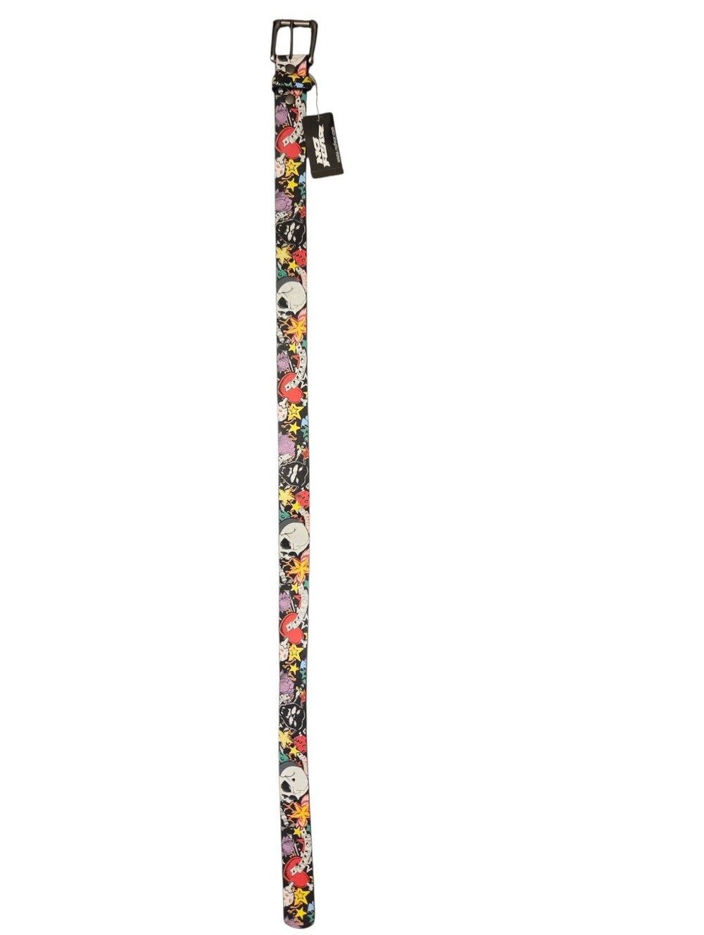 Colorful Skull & Stars Printed Belt